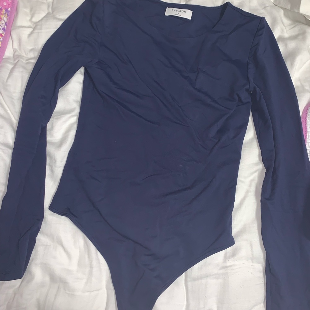 Navy blue aritzia contour bodysuit